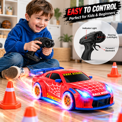 Aogsiyt RC Drift Car, 1:24 Scale 4WD Remote Control Car Toy with LED Lights, Brithday Gift for Kids Ages 3-12