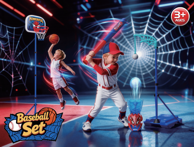 AOGSIYT 2 in 1 Kids Basketball Hoop and T Ball Set, Adjustable Basketball Stand, Hanging Tee, Two Basketballs, Four Baseballs and Bat, Ages 3-12