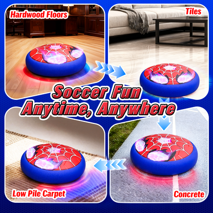 Aogsiyt Hover Soccer Ball for Kids with LED Lights, Indoor Floating Spider Air Soccer Toy with Soft Foam Bumper, Gift for Boys Girls Ages 3-12