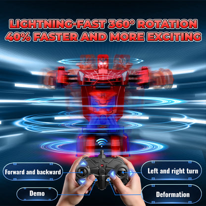 Aogsiyt Spider RC Car Transform Robot, 1:18 Remote Control Cars for Kids, Gifts Toys for Boys 3-12 , 360° Rotation, Auto Mode, 2 Rechargeable Battery