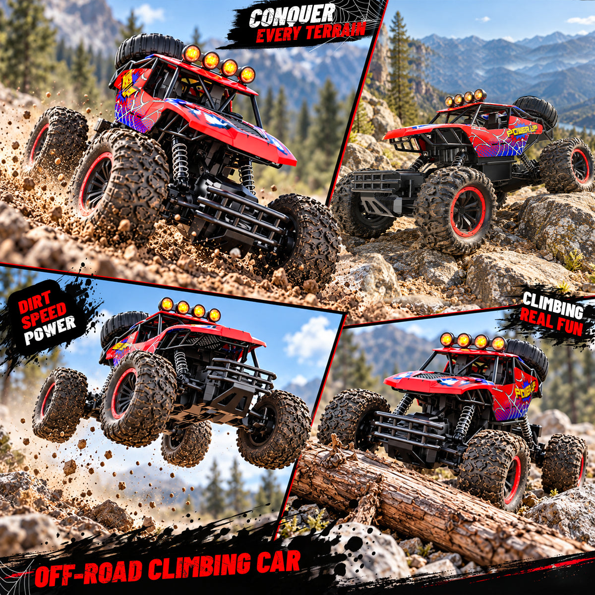 AOGSIYT 1:12 Remote Control Car, 4x4 Off Road RC Monster Truck, 20KM/H High Speed RC Truck with Metal Shell, LED Headlights for Boys 3-12 Kids Adults