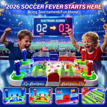 Aogsiyt Mini Foosball Table Game, Tabletop Soccer Board Game with Arcade Controls, Two-player interaction, Gifts for 3-12 Year Old Kids Boys Girls Birthday
