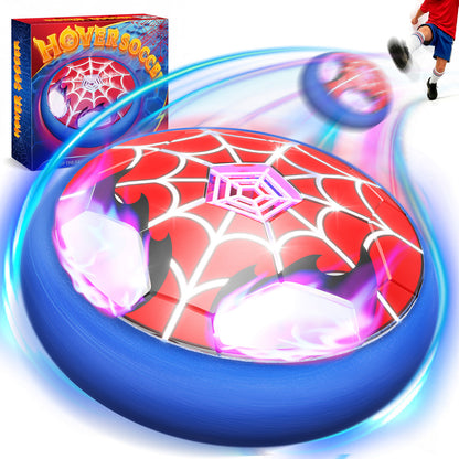 Aogsiyt Hover Soccer Ball for Kids with LED Lights, Indoor Floating Spider Air Soccer Toy with Soft Foam Bumper, Gift for Boys Girls Ages 3-12