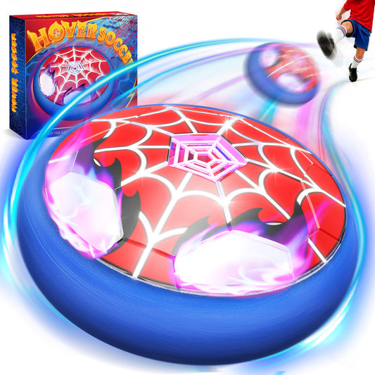 Aogsiyt Hover Soccer Ball for Kids with LED Lights, Indoor Floating Spider Air Soccer Toy with Soft Foam Bumper, Gift for Boys Girls Ages 3-12