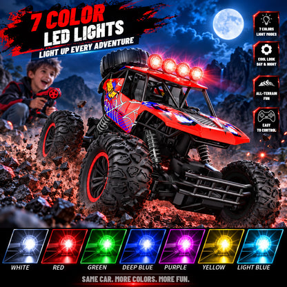 AOGSIYT 1:12 Remote Control Car, 4x4 Off Road RC Monster Truck, 20KM/H High Speed RC Truck with Metal Shell, LED Headlights for Boys 3-12 Kids Adults