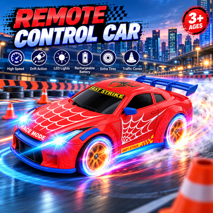 Aogsiyt RC Drift Car, 1:24 Scale 4WD Remote Control Car Toy with LED Lights, Brithday Gift for Kids Ages 3-12